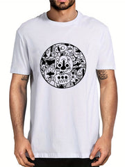Men's Cartoon Graphic T shirt Casual Stretch Tee
