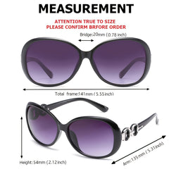ENSARJOE Sunglasses Big Frame UV400 Sun Glasses