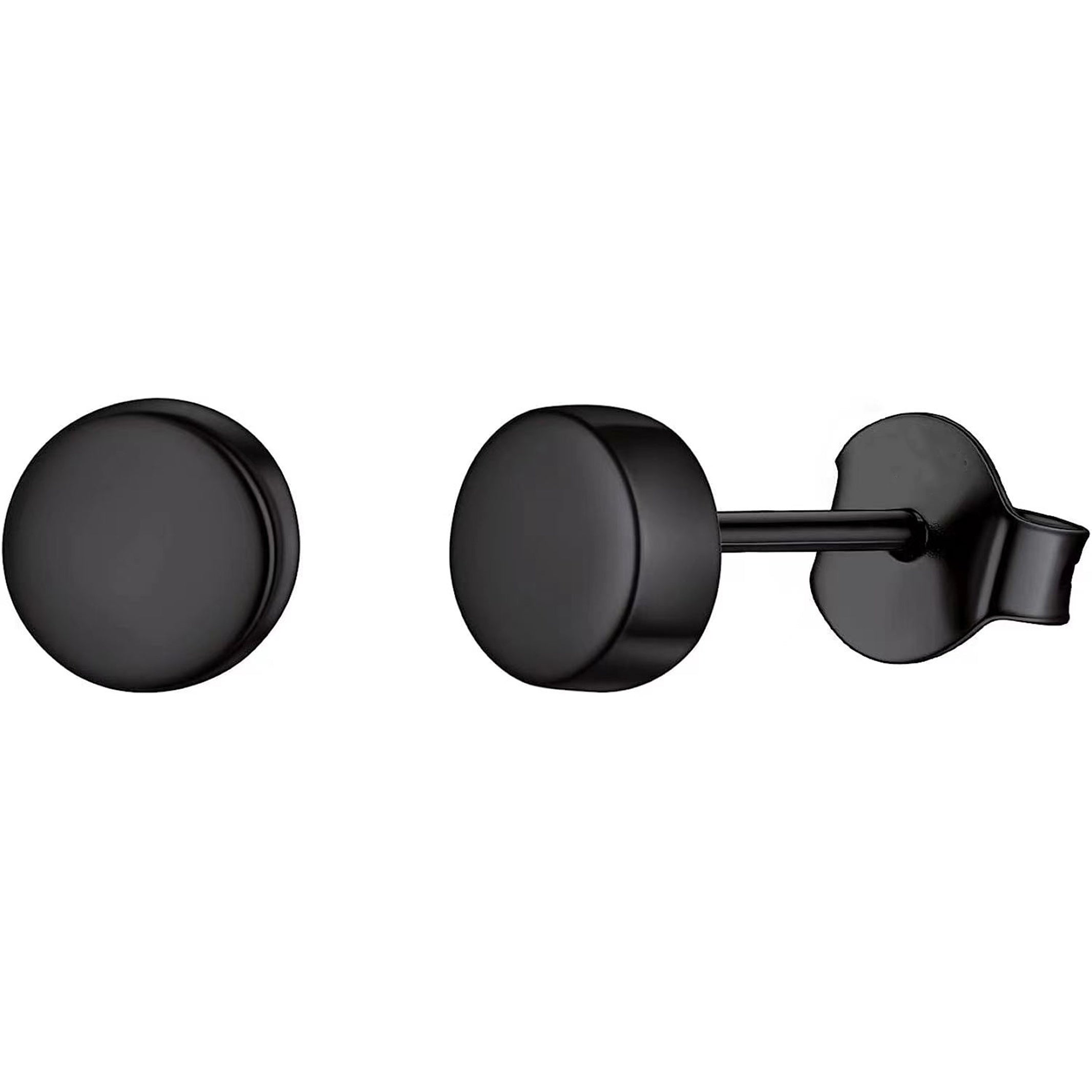 Titanium Round Heart Lightning Moon Earrings