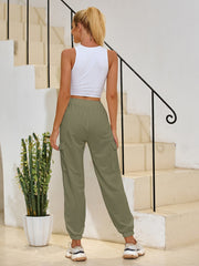 Women's Plus Size Cargo Jogger Trousers With Flap Pockets