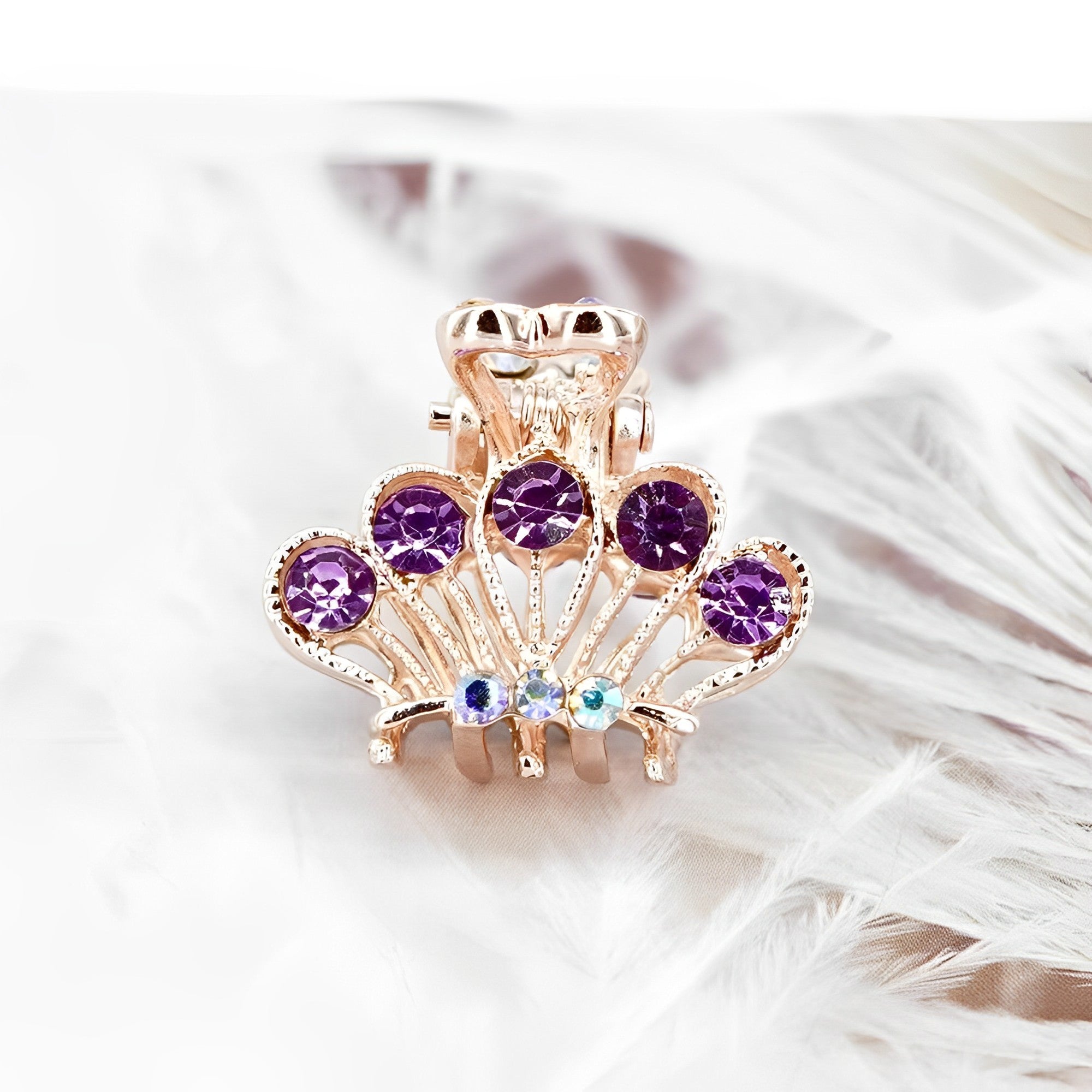 Mini Flower Butterfly Crown Hair Claw Jaw Clip Hairpin