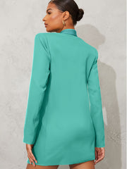  Solid Long Sleeve Workwear Blazer