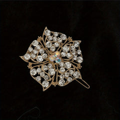 Rhinestone Flower Hair Barrette Clips Sparkly Hair Barrettes For Women