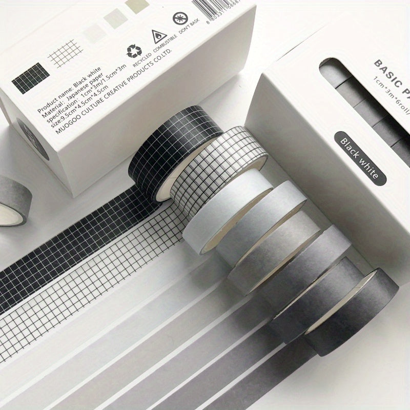 8 Pack Washi Tape Set for Crafts & Journals