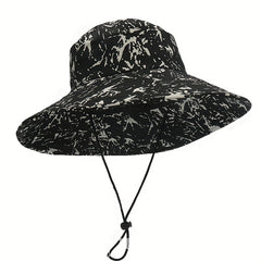 Tie Dye Print Sun Hat Solid Cotton Bucket Hat Casual Outdoor UV Protection Booni