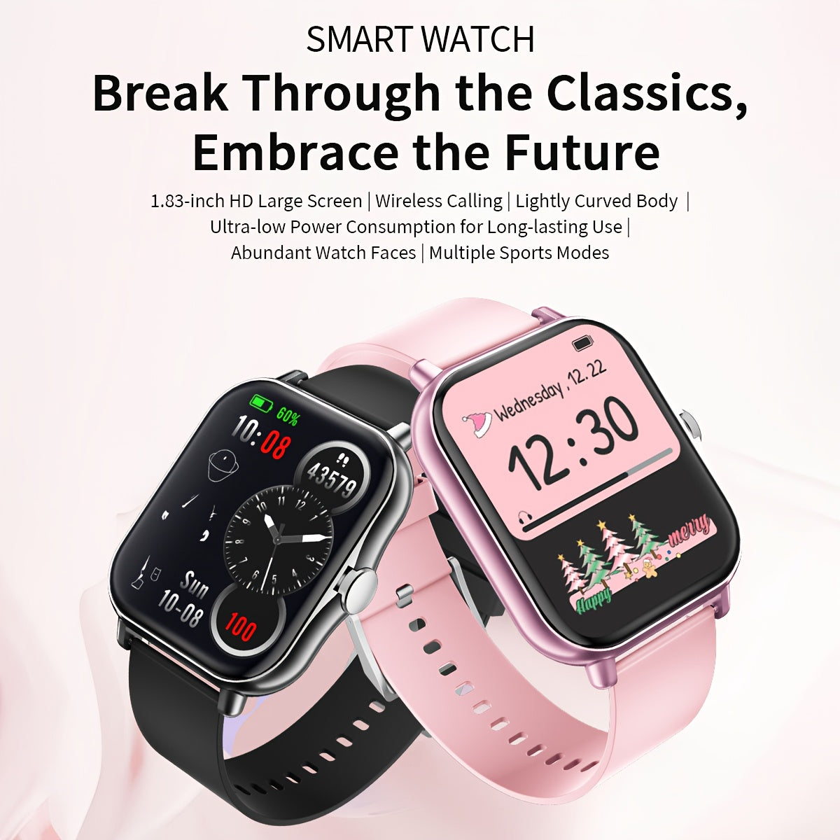Stylish Smartwatch for Young Adults 1.83in Lightweight