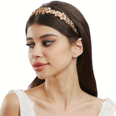 Baroque Leaves Decor Tiara Crown Headband Bridal Hair Accessories