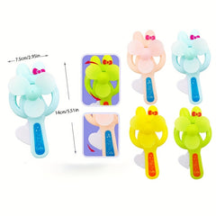 Mini Rabbit Shape Fan Manual Fan Dormitory Portable Handheld Fan
