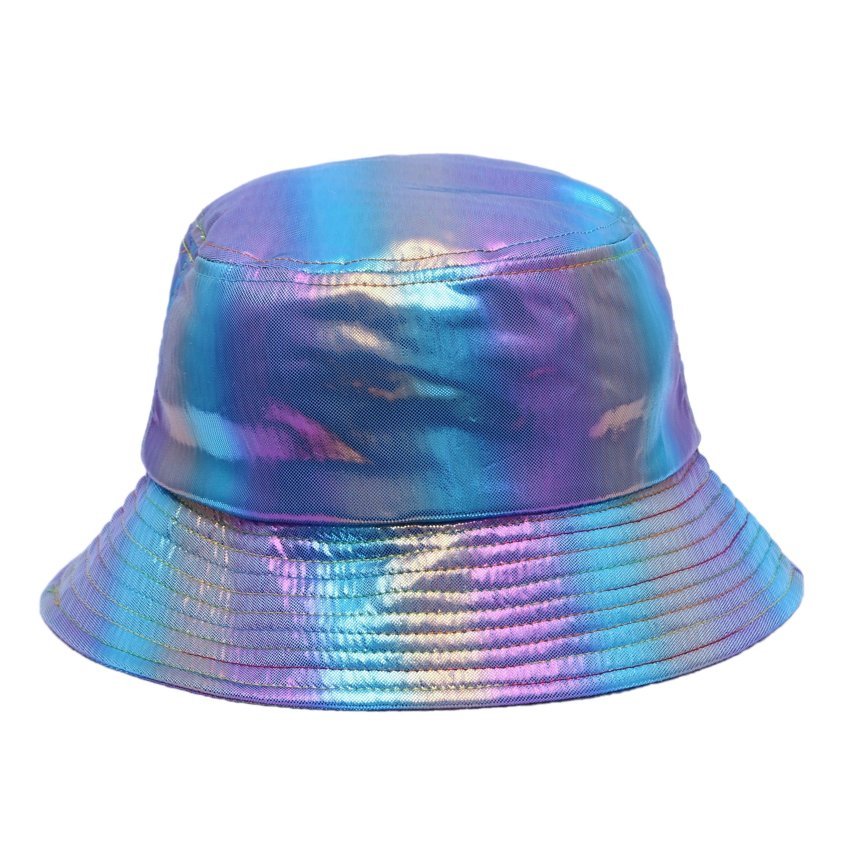 Colorful Reflective Sunshade Bucket Hat for Shopping