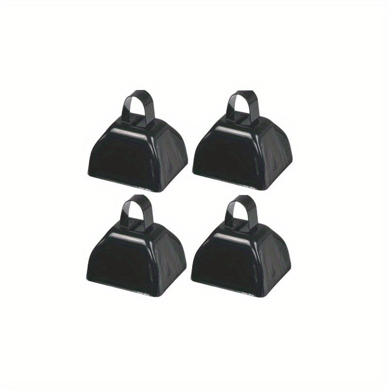 4 Metal Hand Bells Noise Maker Cow Bells Holiday Cheer Hand Bells