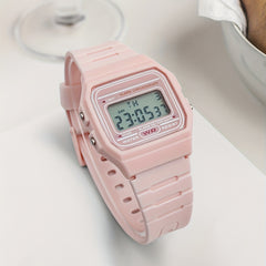 Waterproof Square Electronic Student Wrist Watch Digital Watch For Girls