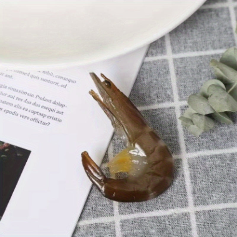Realistic Seafood Prawns Green Lifelike Models for Displays Photography Props