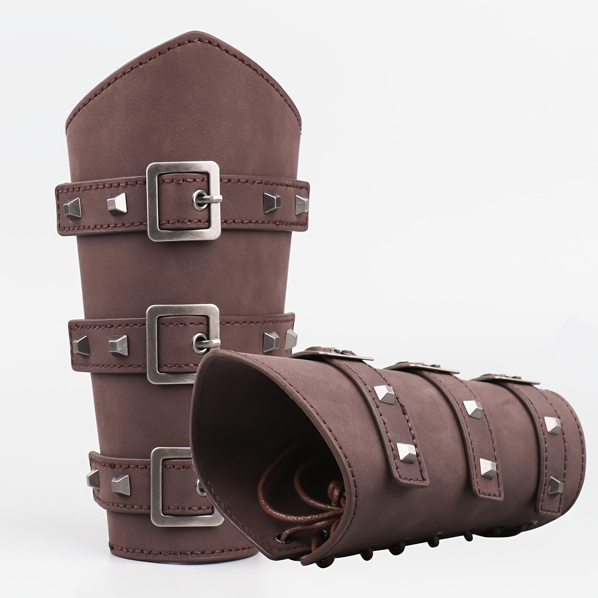 Leather Armguard Medieval Buckle Arm Protector Cosplay Props