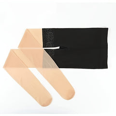 3 Pack Lace Stitching High Waist Sheer Footed Pantyhose Women's Stockings