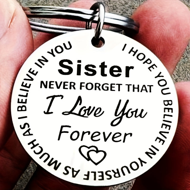 Custom Stainless Steel Keychain for Sister