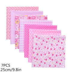7pcs Small Cloth Set DIY Garden Floral Pure Cotton Dolls, Small Patchwork