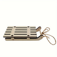 Christmas Wooden Crafts DIY Mini Sleigh Desktop Ornaments