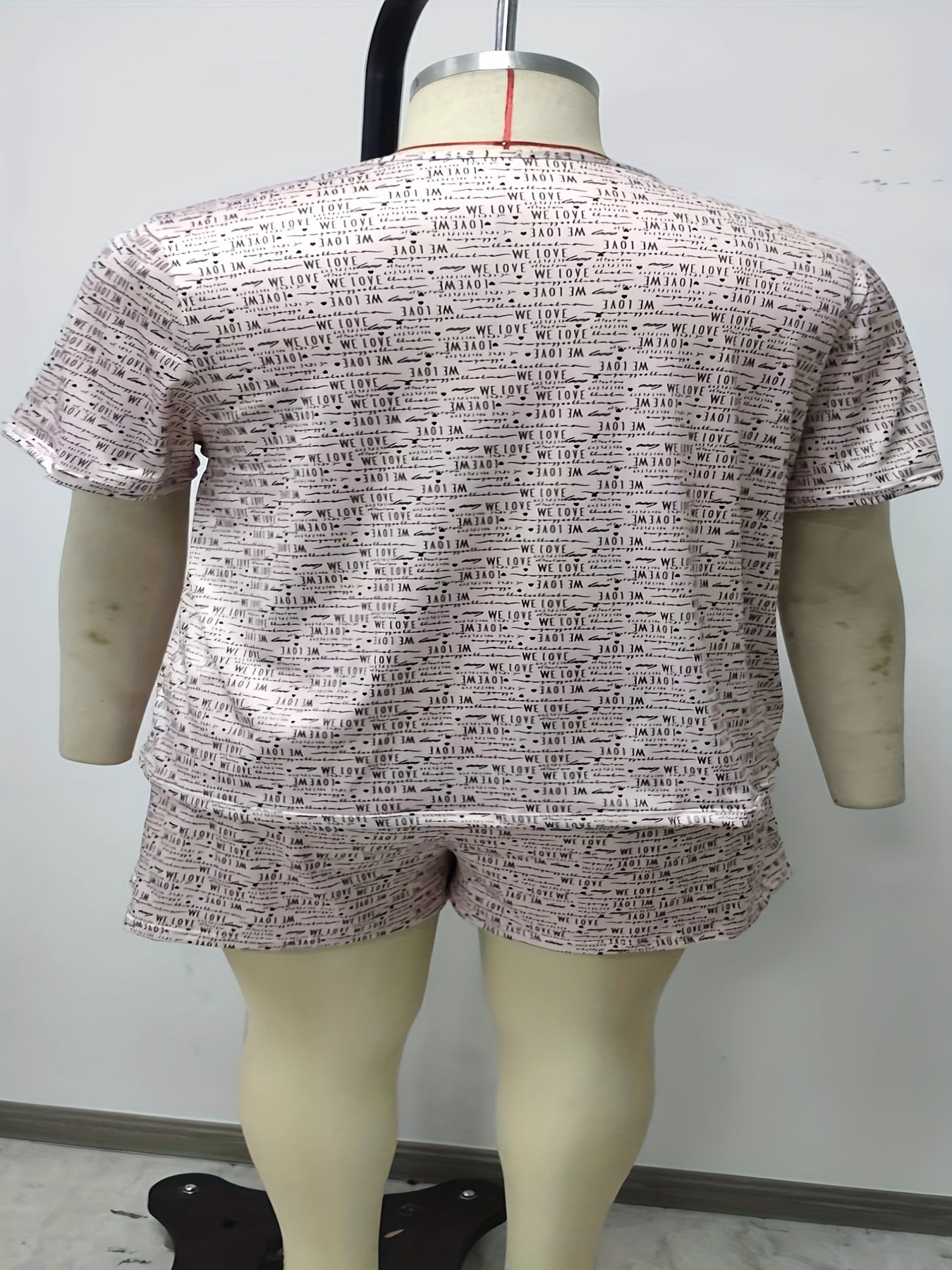  Leopard Print Tee & Shorts Loungewear Set