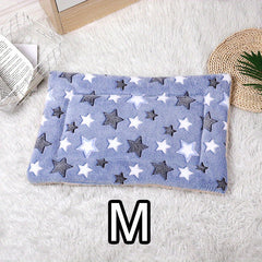 Star Pattern Cat Mattress Cozy Sleep Blanket