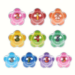 10pcs Floating Bath Learning Toys Alphabet & Number Animal Water Toy Set