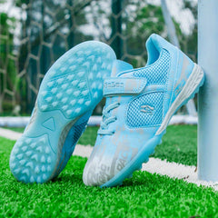 Kids Anti Skid Turf Football Boots Hook Loop Fastener Soccer Cleats