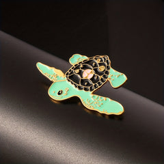 Cartoon Turtle Brooch For Men Creative Pins