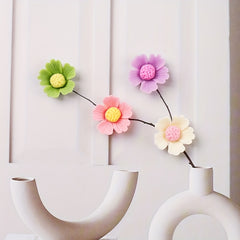 28pcs Resin 3D Flower Charm DIY Jewelry Decorations Colorful Embellishments
