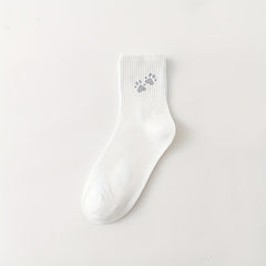 4 Pairs Cute Cartoon Print Crew Socks Women's Stockings