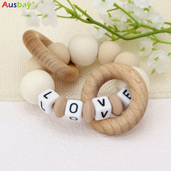 Customizable Rattle Teether Ring for Babies