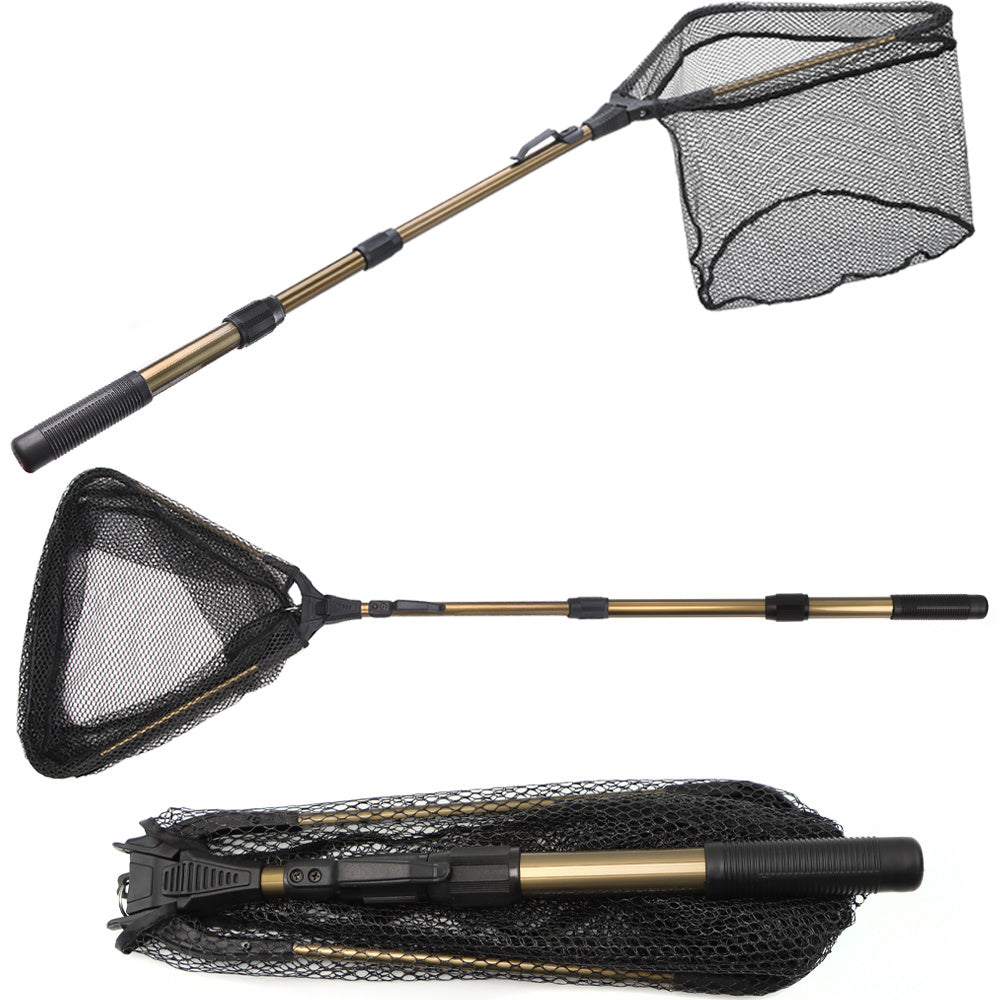 Foldable Fishing Net Telescopic Aluminum Handle 16in Hoop Size