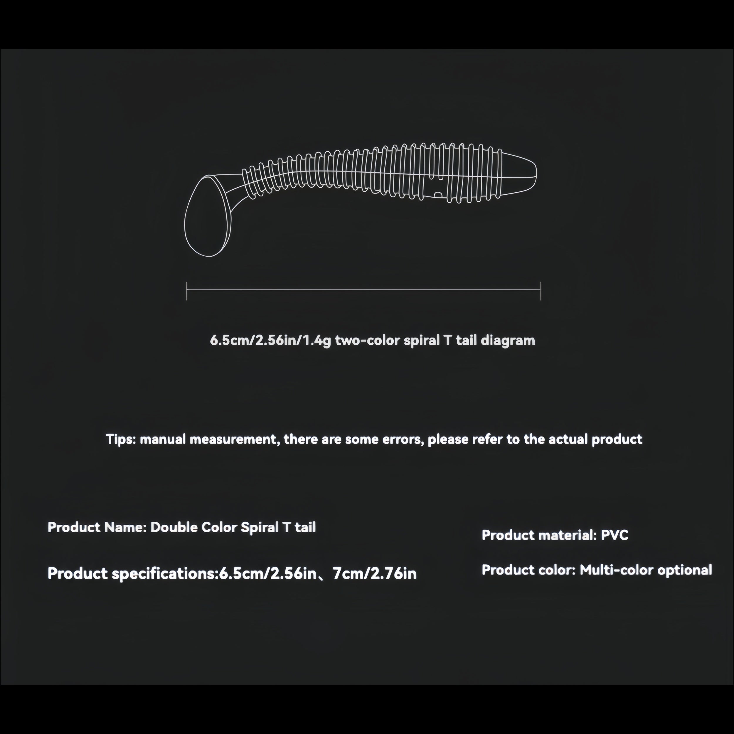 Spiral T Tail Lure Soft Fishing Bait Minnow Soft Bait Soft Bug