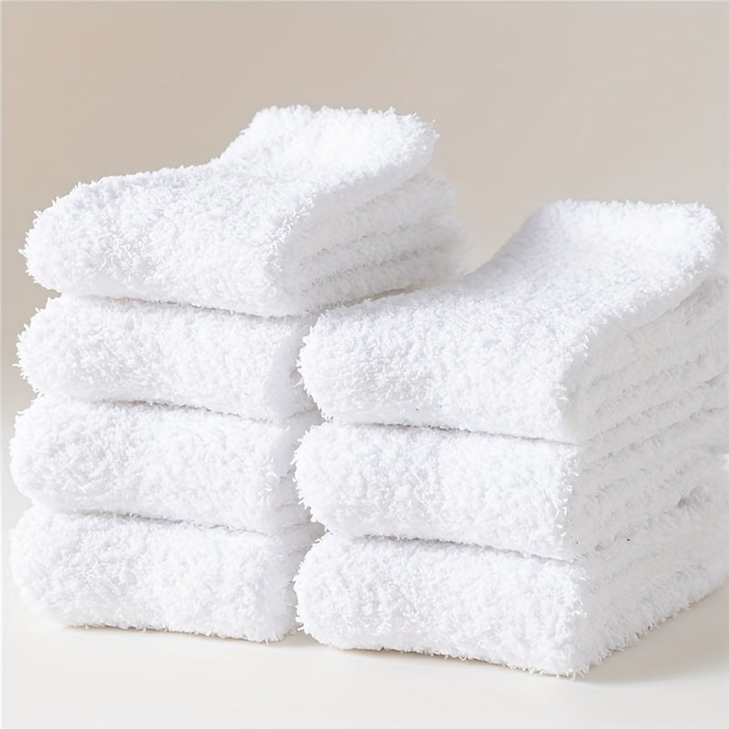 7 Pairs Fuzzy Socks Warm Mid Tube Women's Stockings