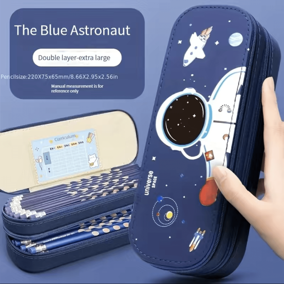 Large Capacity Stationery Box Pencil Case Double Layer Boy Handsome Good Looking