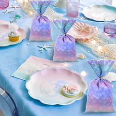 25 50pcs Mermaid Tail Treat Bags for Birthday Parties