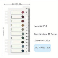200 Colored Sticky Tabs for Annotating Books