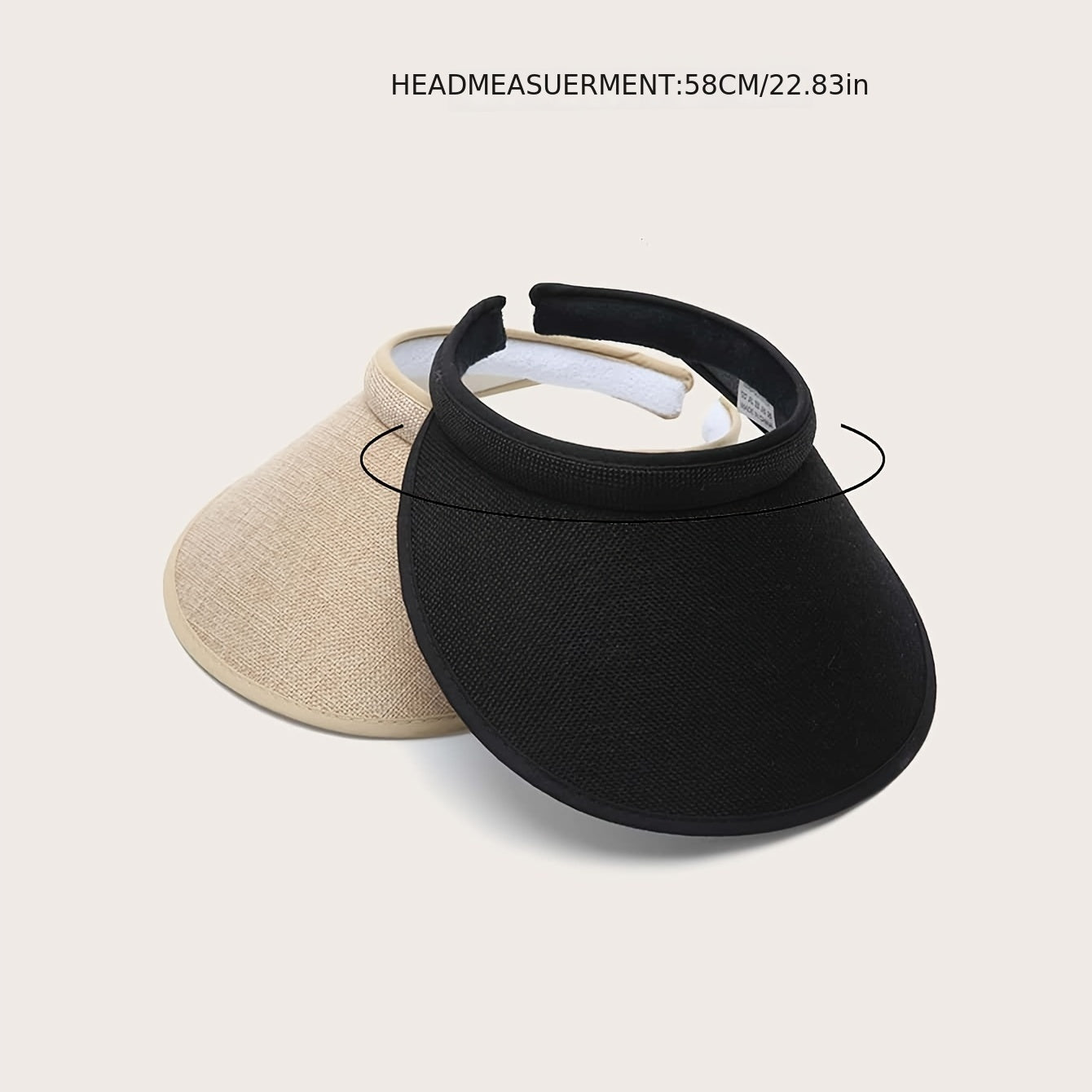Casual Visor Hat Wide Brim UV Protection Sun Hat Lightweight Summer Travel