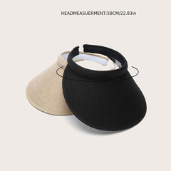 Casual Visor Hat Wide Brim UV Protection Sun Hat Lightweight Summer Travel
