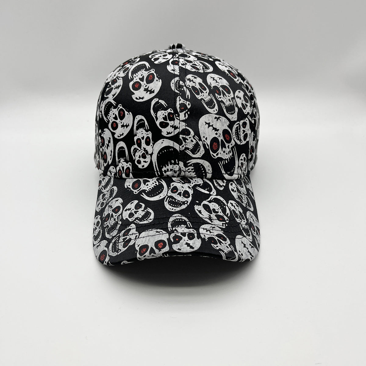 Skull Print Baseball Cap Y2K Vintage Sun Hat Men Unisex Dad Hats