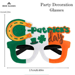 St Patrick's Party Decoration Glasses Clover Elf Green Dwarf Party Photo Props
