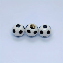 4pcs Football Series Tire Valve Caps for Dustproof Protection