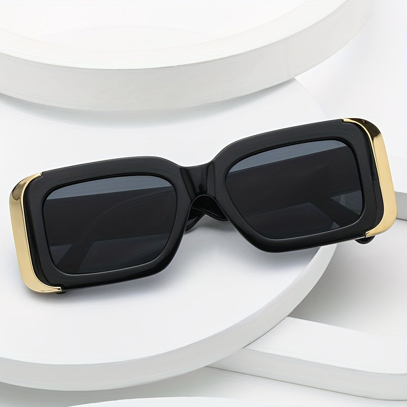 Y2K Square Sunglasses HipHop Block Glasses UV400