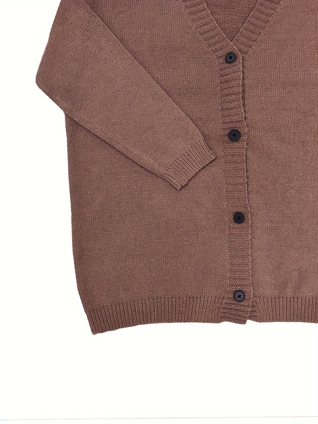  Solid Long Sleeve Button Up Cardigan