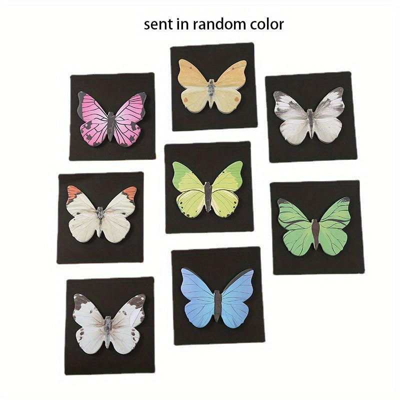 30pcs Butterfly Sticky Notes Cartoon Style For Students Work Note Stickers