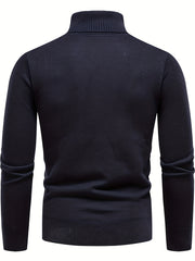 Men's Turtle Neck Knit Sweater Casual Warm Pullover for Fall Winter