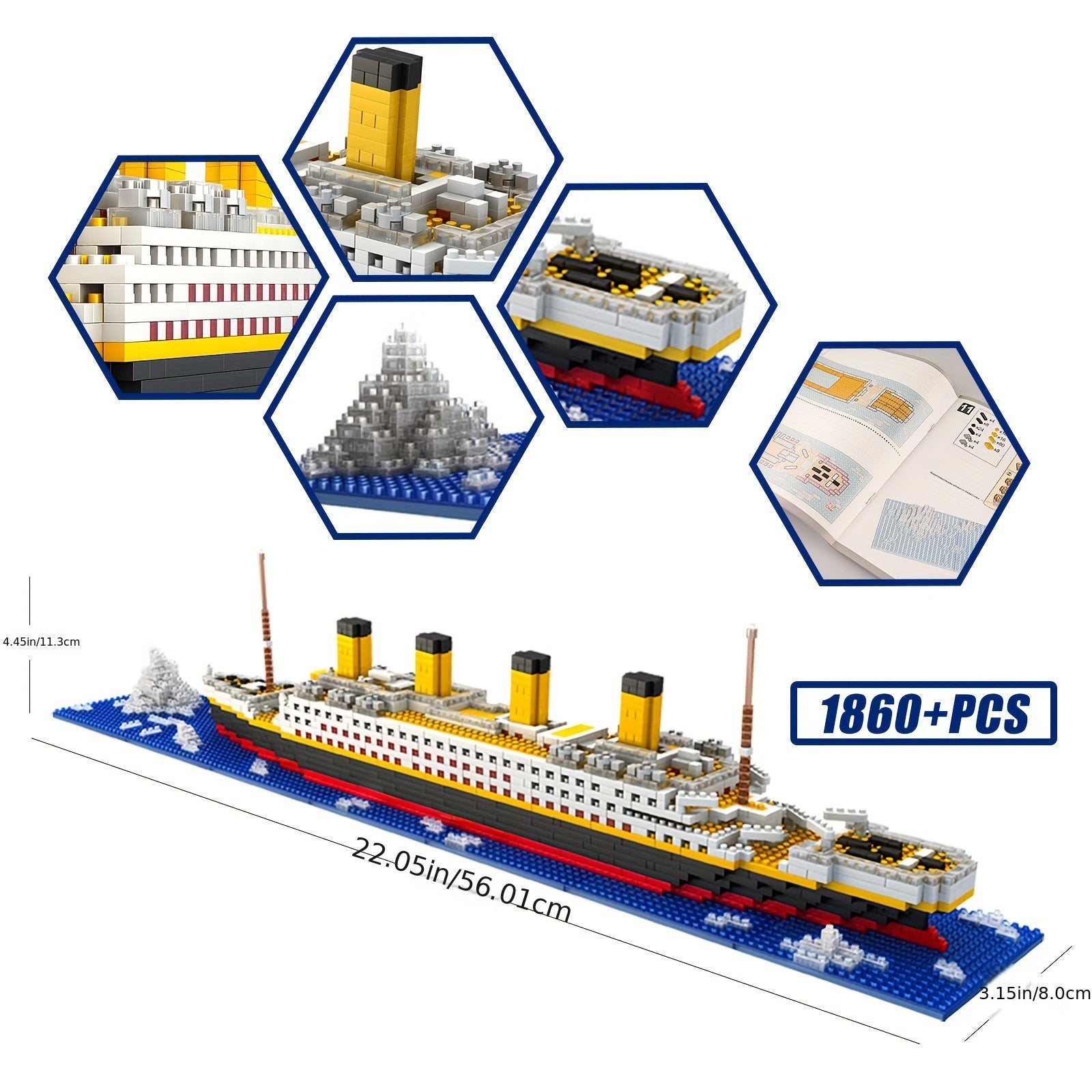 1878pcs Building Block Set 3D Puzzle DIY Educational Toys Bricks Toy Gift