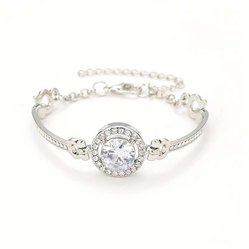 Rhinestone Bangle Bracelet Women's Jewelry