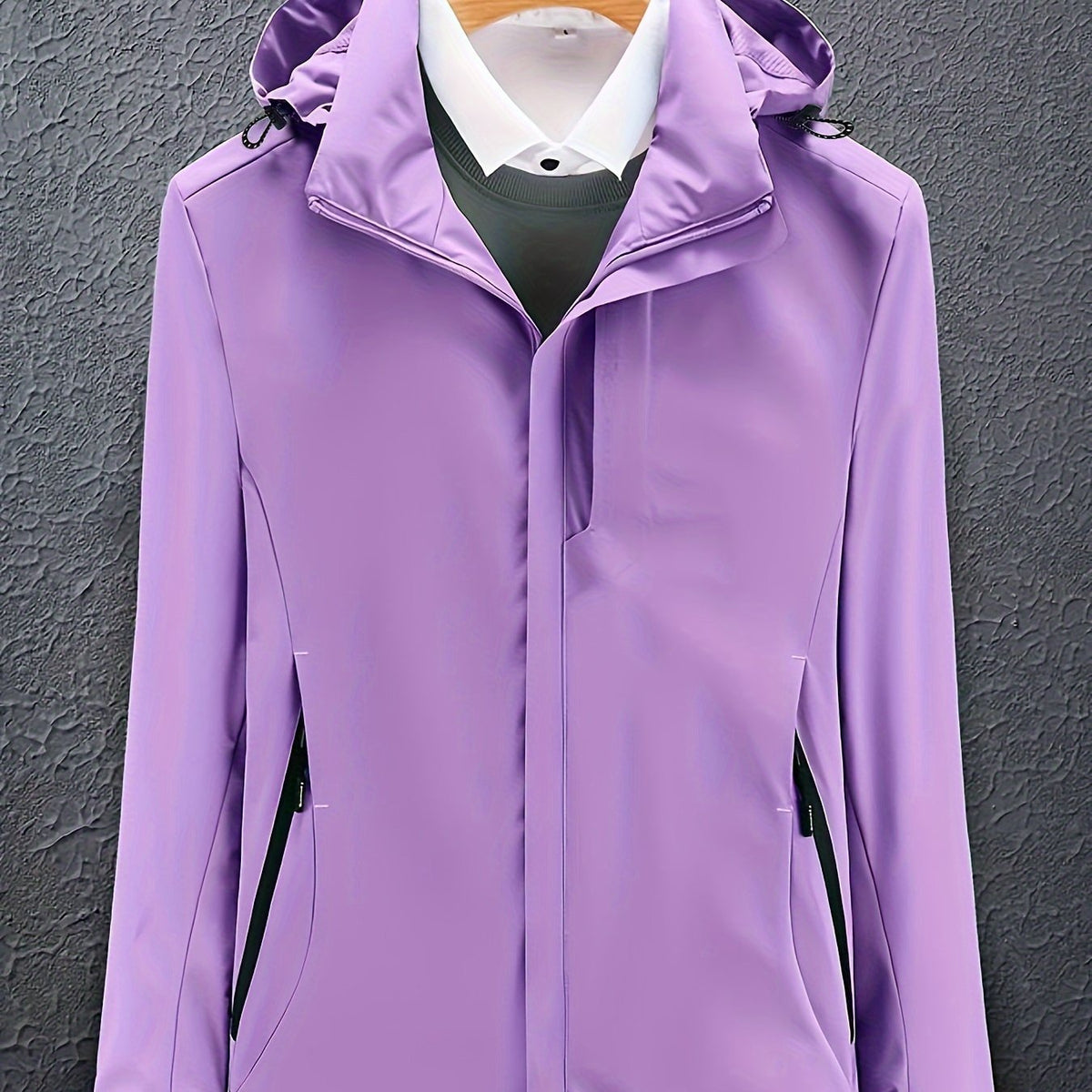 Women's Soft Shell Ski Jacket Windproof & Waterproof Full Zipper Snow Coat
