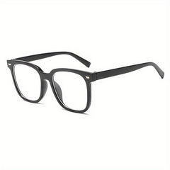 Men's Square Frame Large Frame Light Blocking Glasses With Box