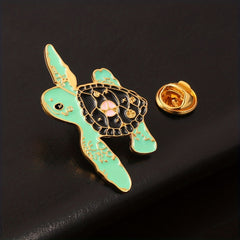 Cartoon Turtle Brooch For Men Creative Pins