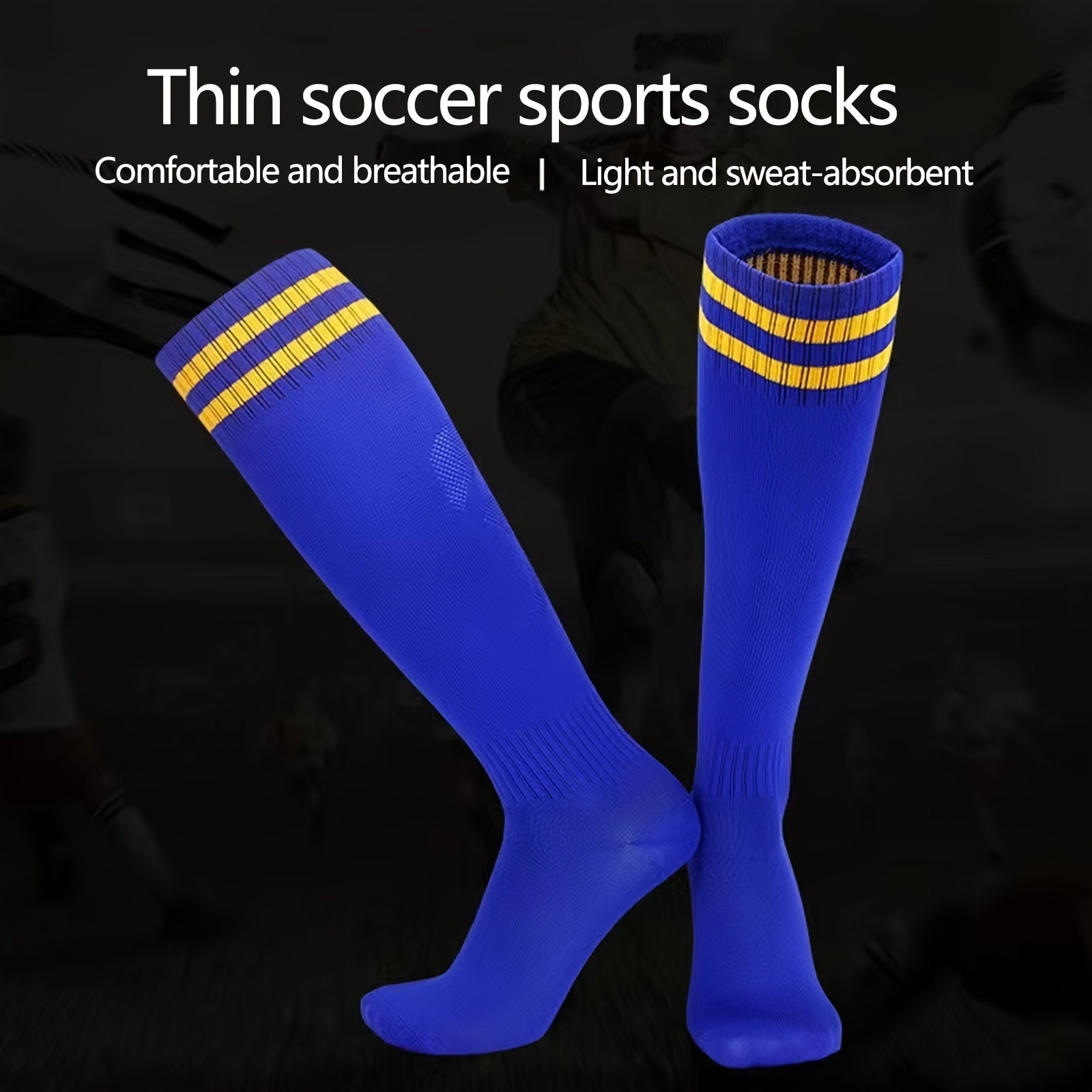 Unisex Thin Football Socks One Size 6-10